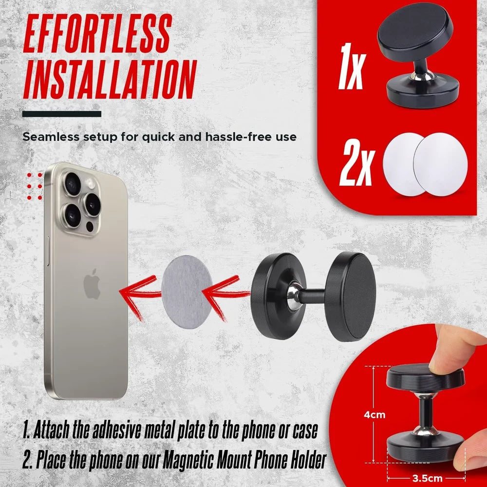 Dual Side Magnetic Phone Holder 360 Degree Rotation